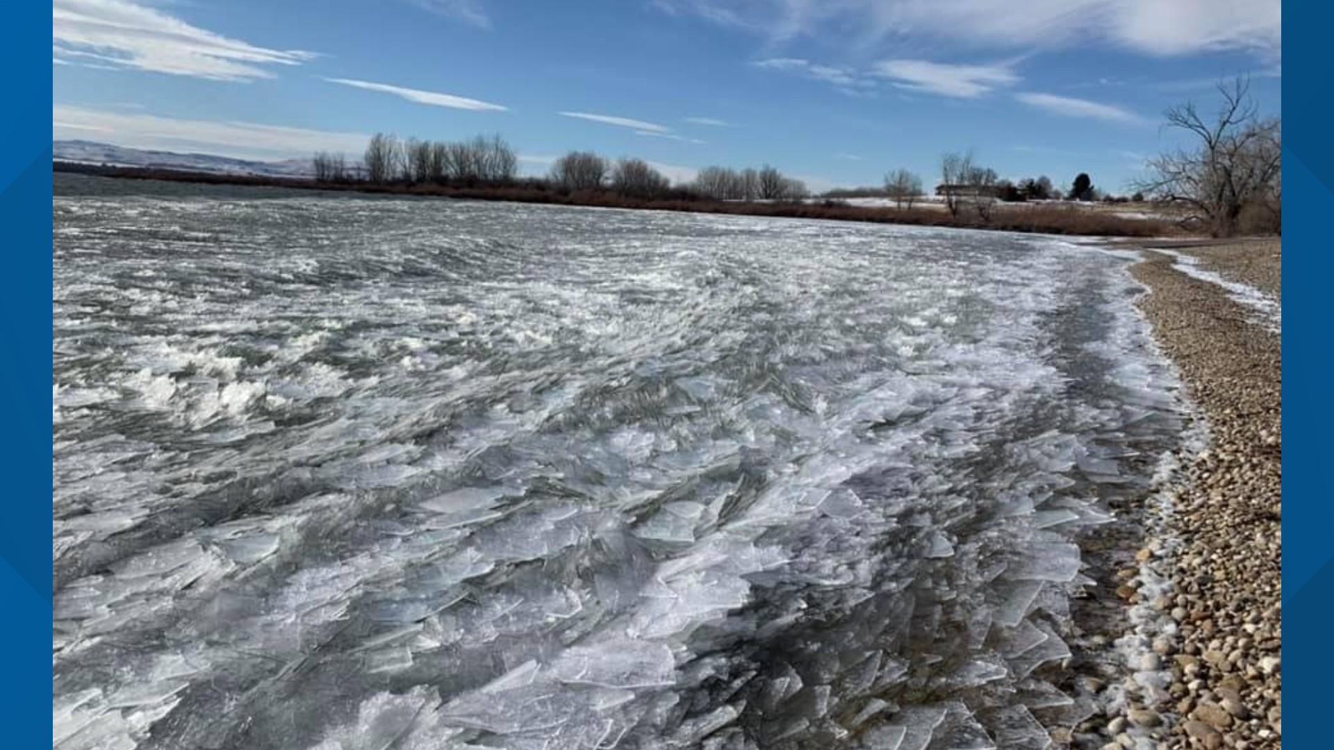Ice rolling on Lake Lowell and how Southern Idaho handled snow