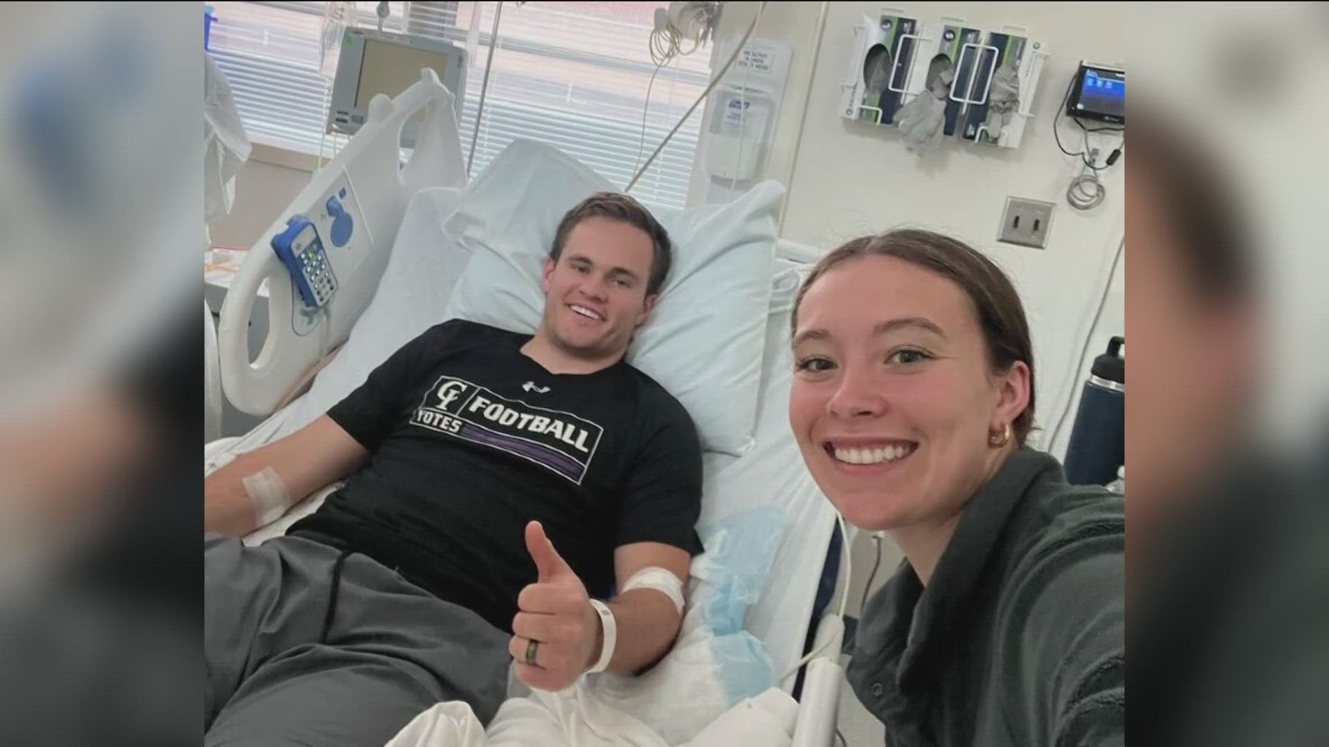 College of Idaho running back and kick returner Caden Cobb recently traveled to Washington D.C. for a procedure to help a patient in need through Be The Match.