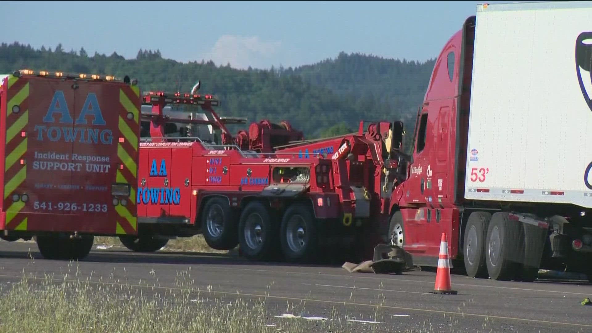 OSP says they have arrested the driver of a semi truck on suspicion of manslaughter and a DUI.