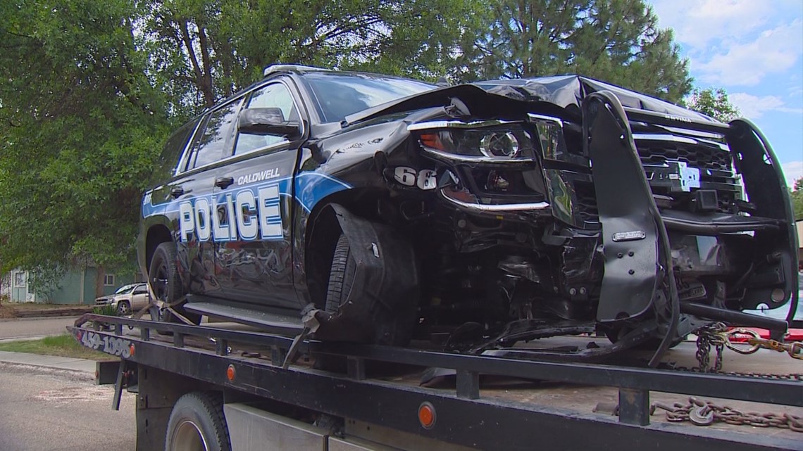 Caldwell police officer, woman injured in crash