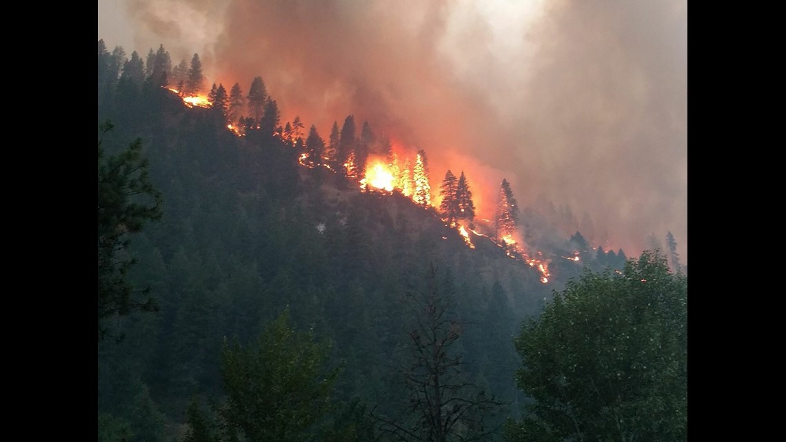 Rattlesnake Creek Fire south of Riggins