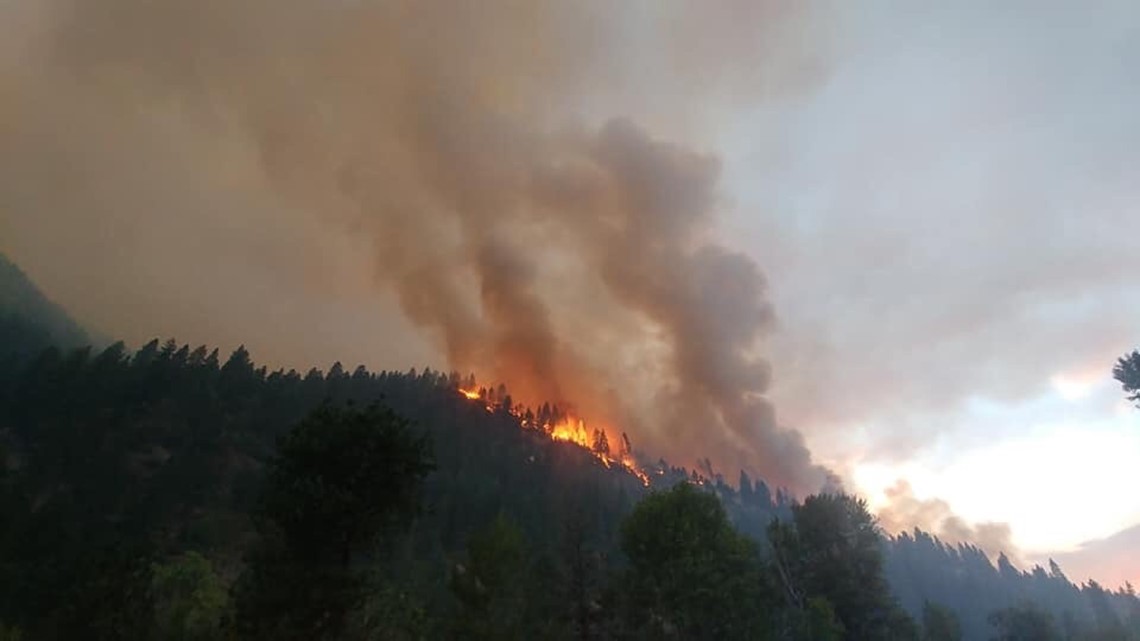 Rattlesnake Creek Fire south of Riggins