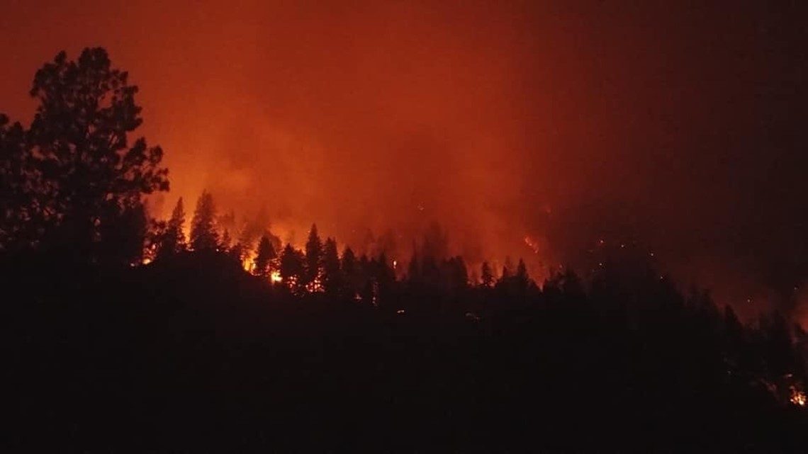 Rattlesnake Creek Fire south of Riggins