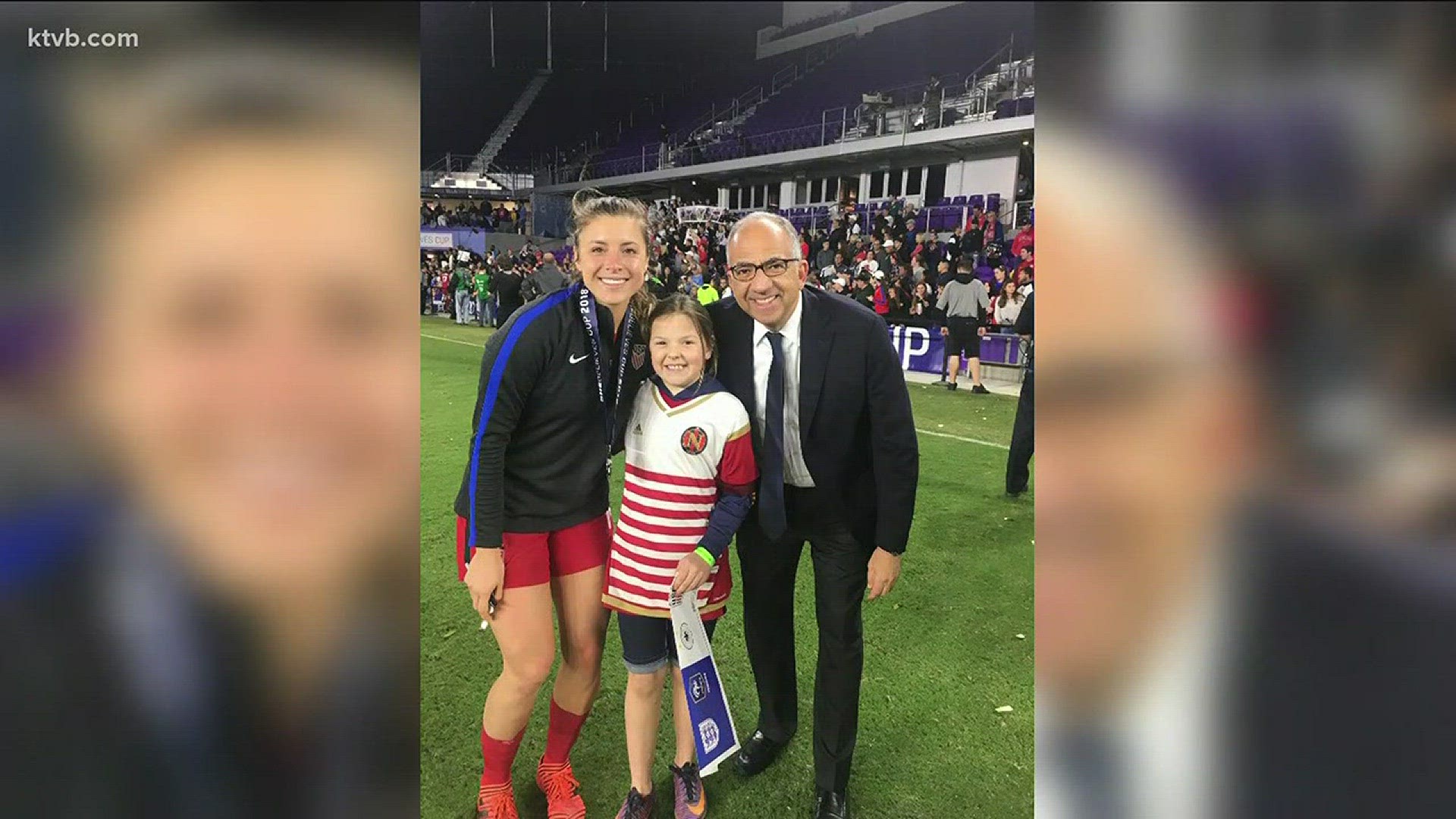 8-year-old Olivia Wade, from Boise, got the experience of a lifetime at the US National Women's Soccer Team Game in Orlando when she got to meet Boise native Sofia Huerta.