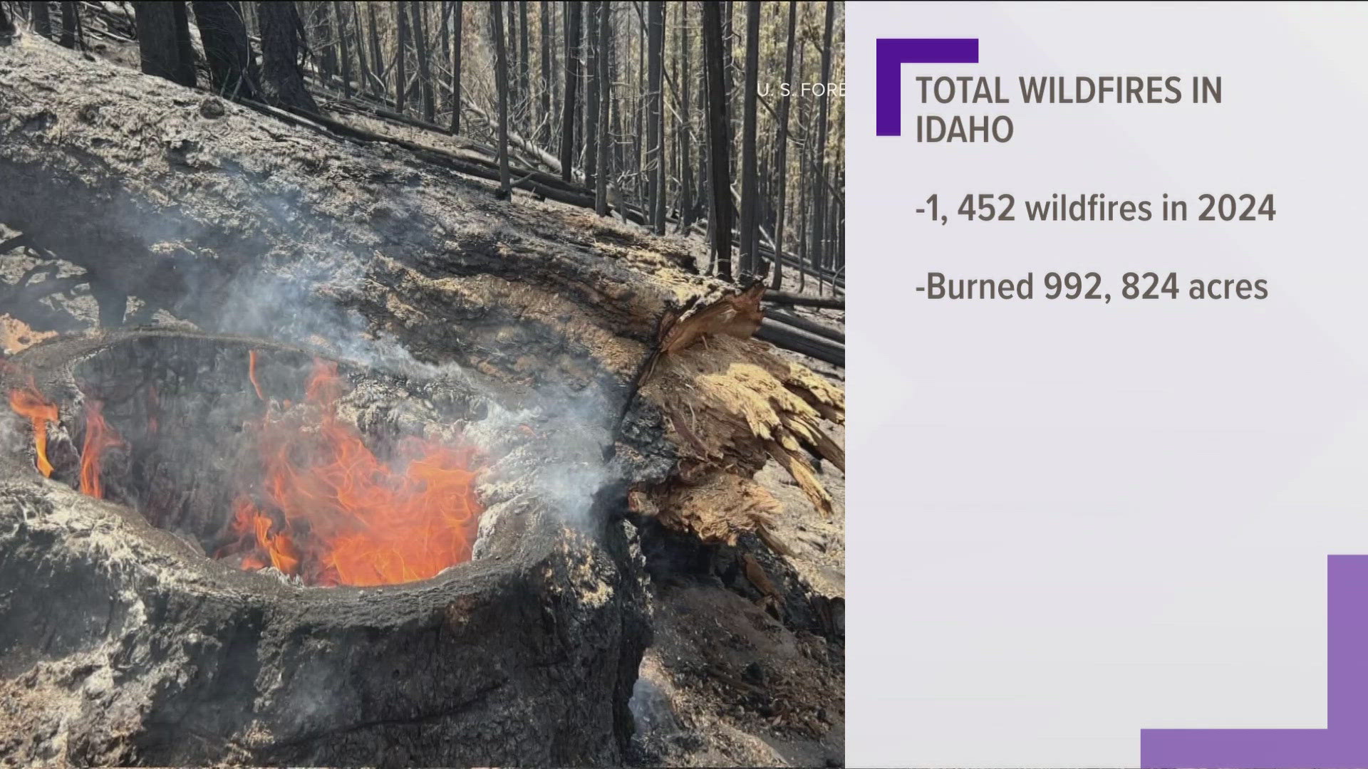 The National Interagency Fire Center reported Idho had more than 1,400 wildfires in 2024.