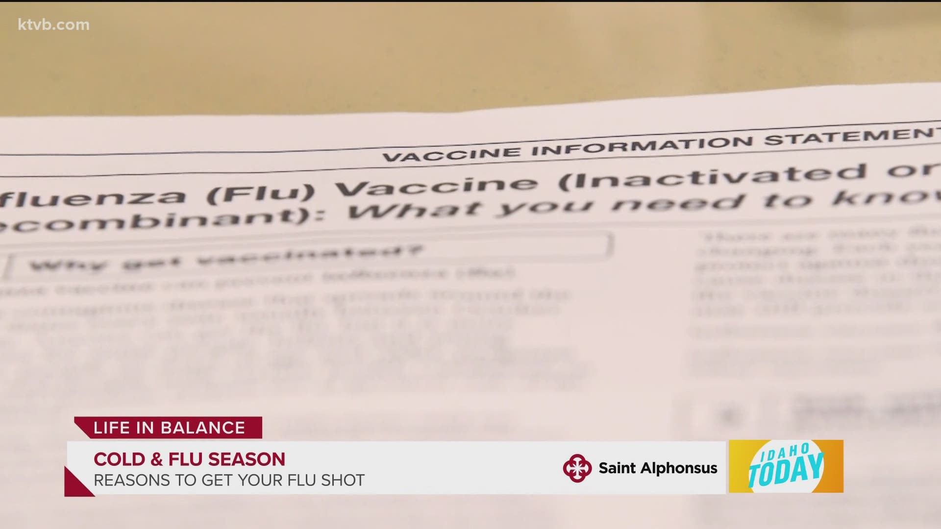 Dr Erika Aragona with Saint Alphonsus explains why preventing the flu this season is important, and how to tell the difference between a cold/flu and Covid-19.
