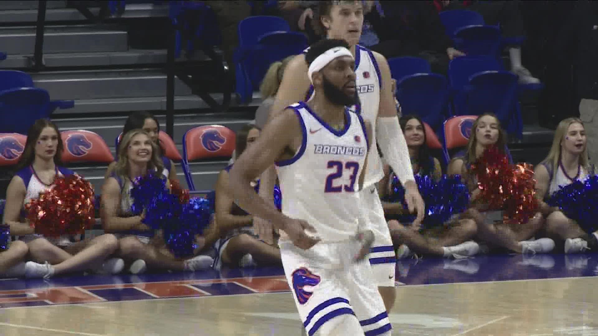 Boise State was led by Chibuzo Agbo (20 points), Tyson Degenhart (19 points) and Naje Smith (17 points) in Saturday's win over Utah Valley at ExtraMile Arena.