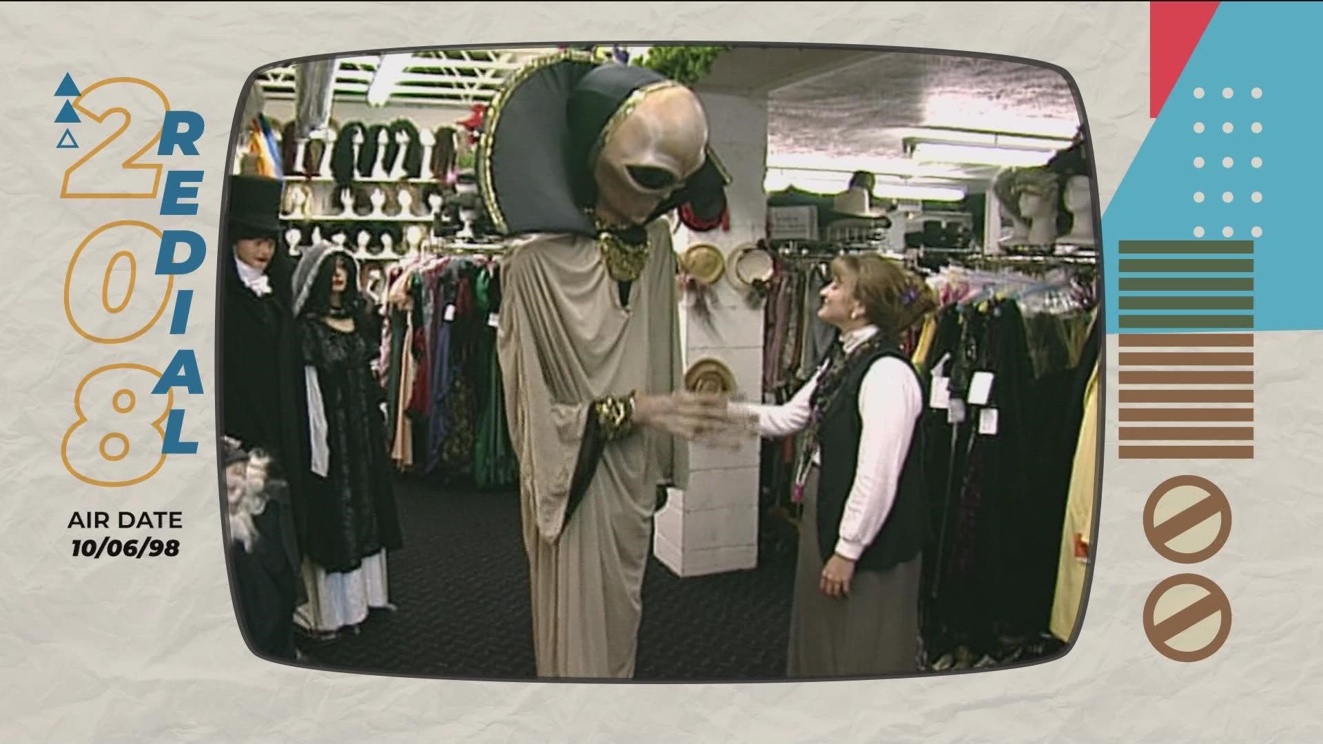 Idaho Life reporter John Miller traveled to a local costume shop to find out what the most-popular costumes were for Halloween in 1998.