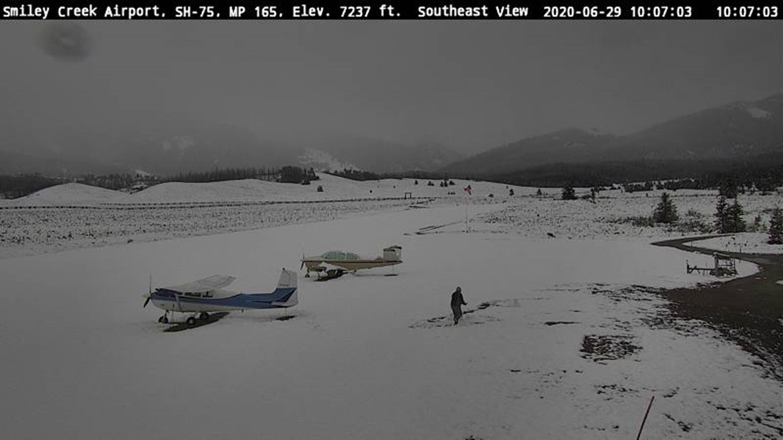 Snow falls in Idaho's mountains, record cold in the valley