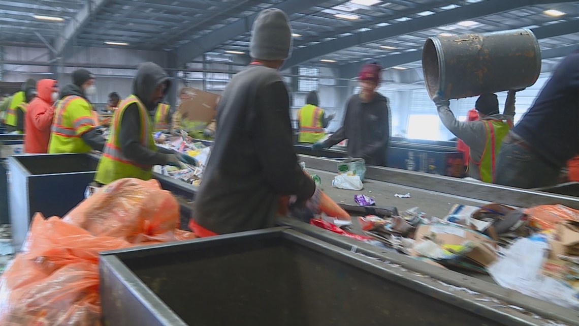 Orange Hefty Energy Bags piling up in Boise instead of being