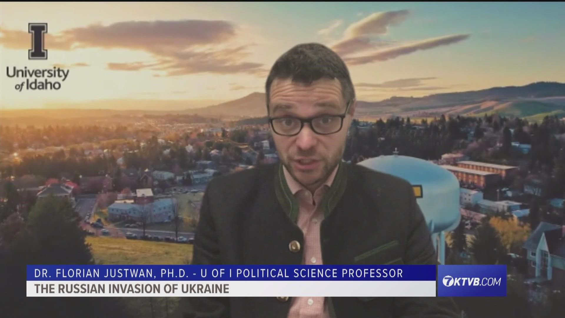 U of I Political Science Professor Florian Justwan explains why Russia invaded Ukraine and what Putin's likely end game is for the country.