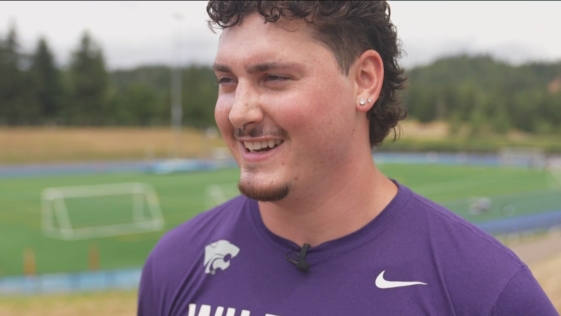 The Timberline High grad captured the men's hammer throw title at the Big 12 Championships in May. McCall competes in the qualifying round Friday in Eugene.
