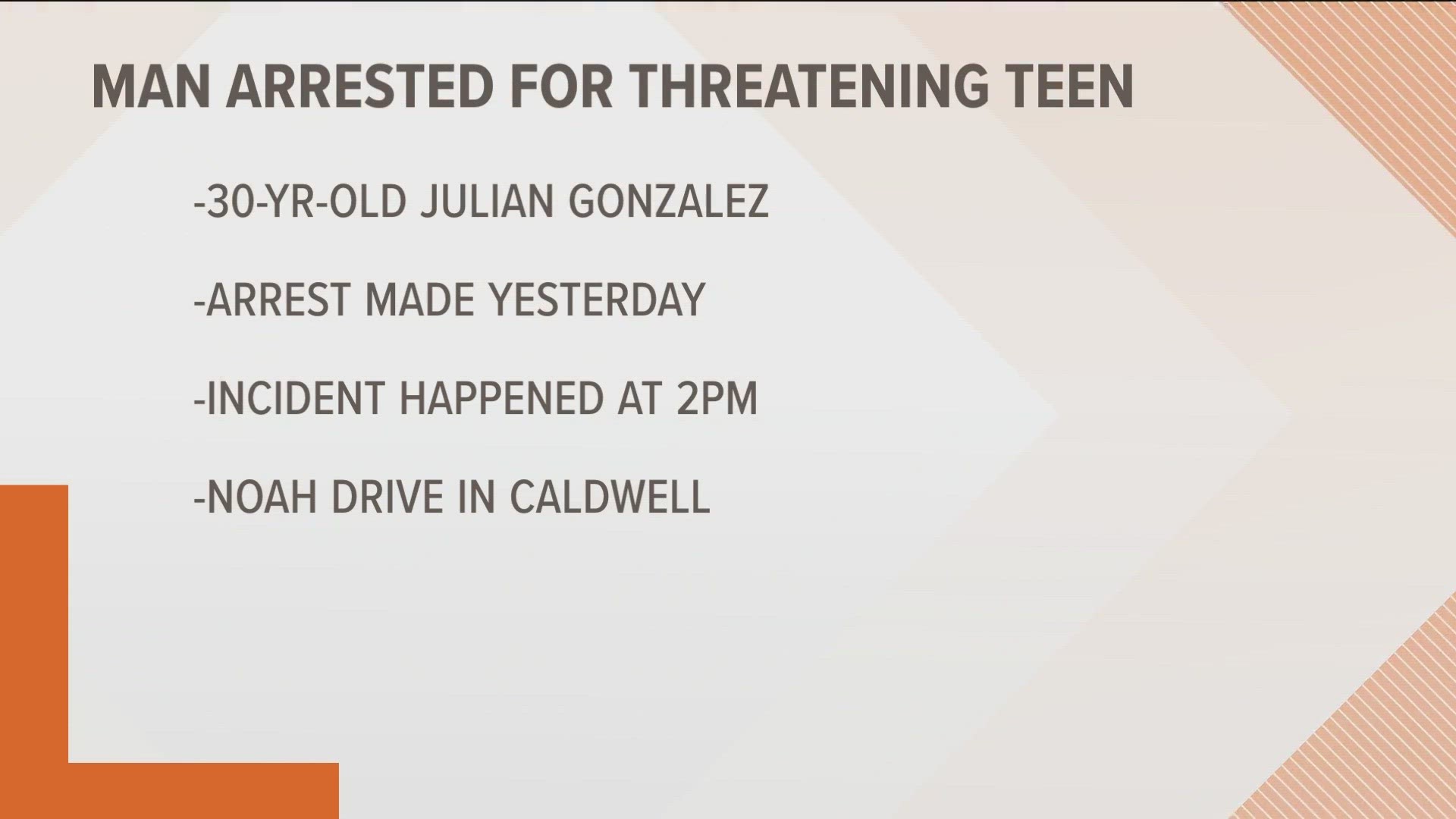 30-year-old Julian Gonzalez was charged with battery on a police officer, disorderly conduct, being under the influence in public and resisting and obstructing.