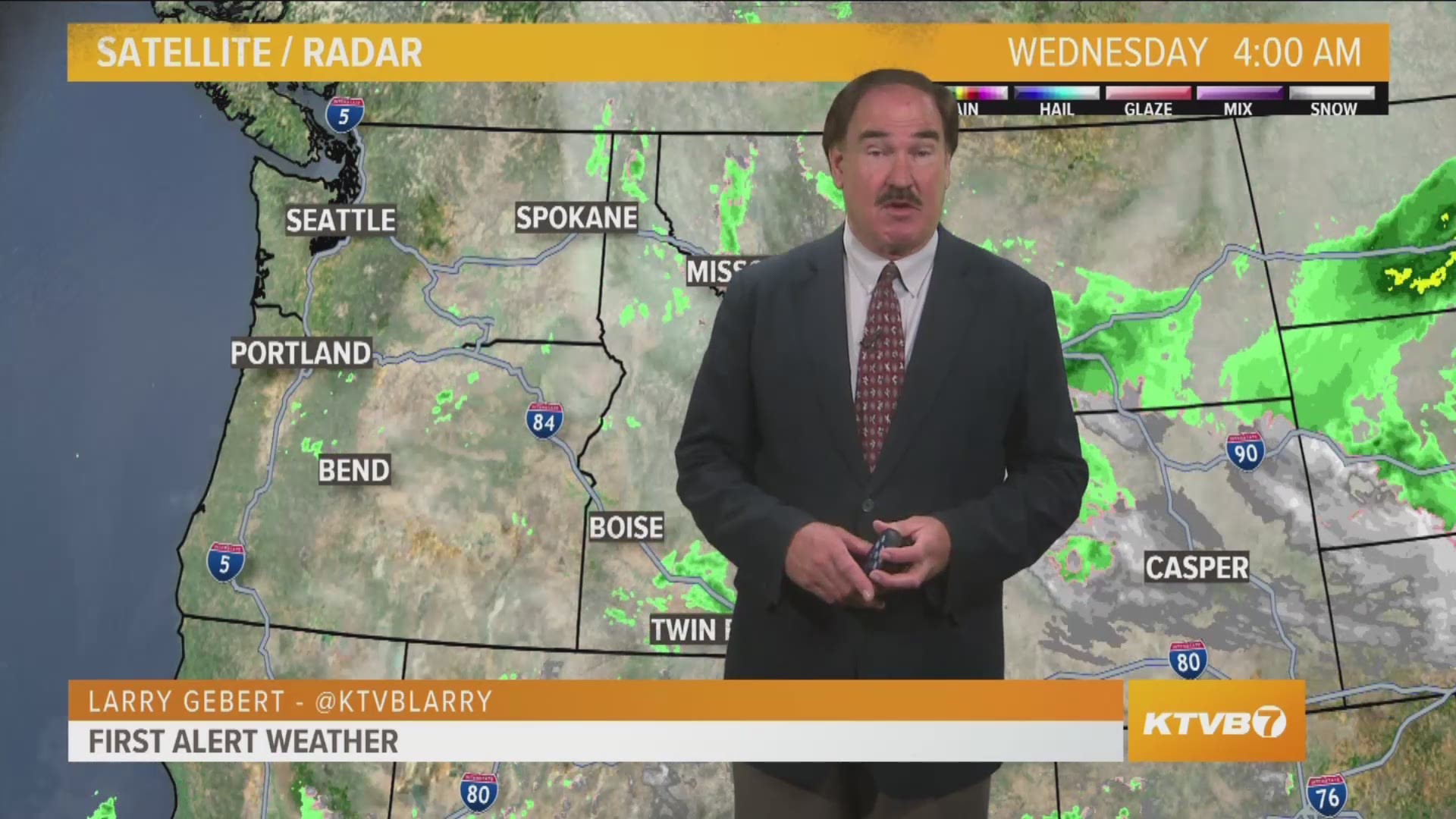 Larry Gebert let's us know when the rain is expected to let up.