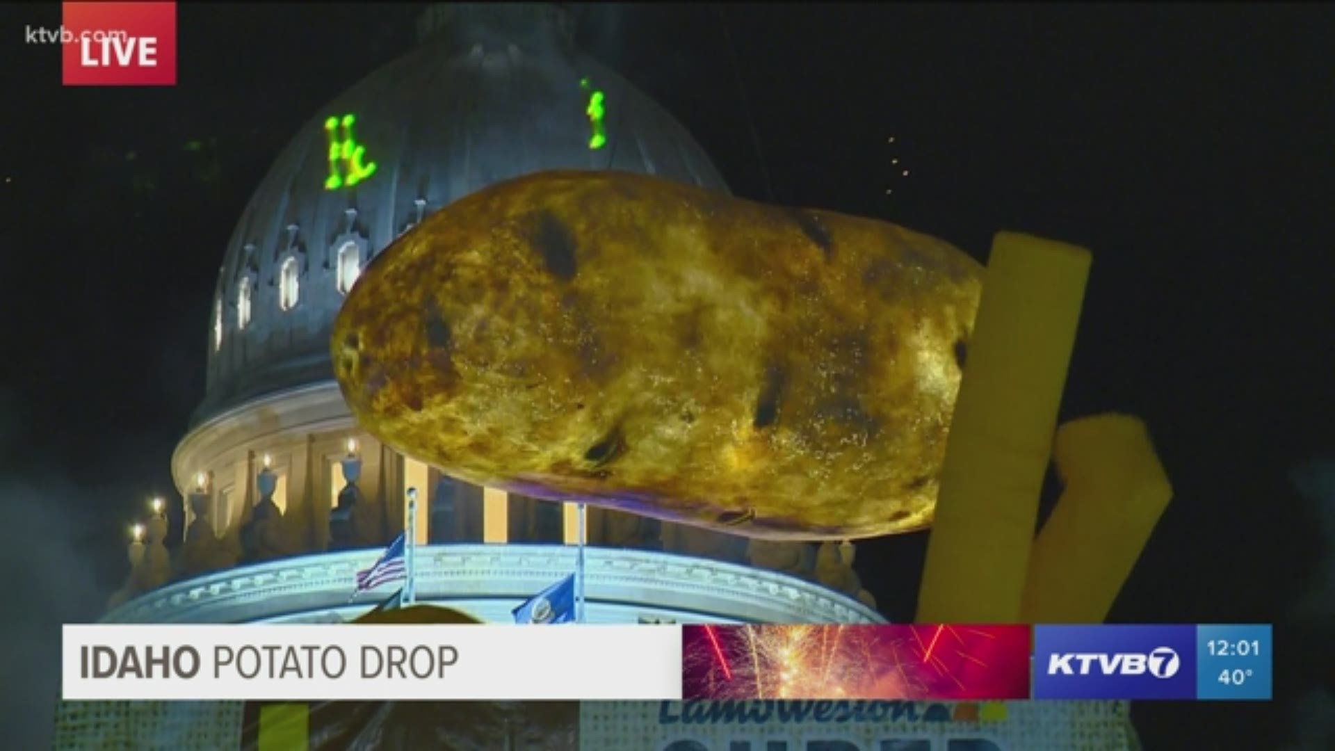 Watch Idaho Potato Drop rings in the new year in downtown Boise