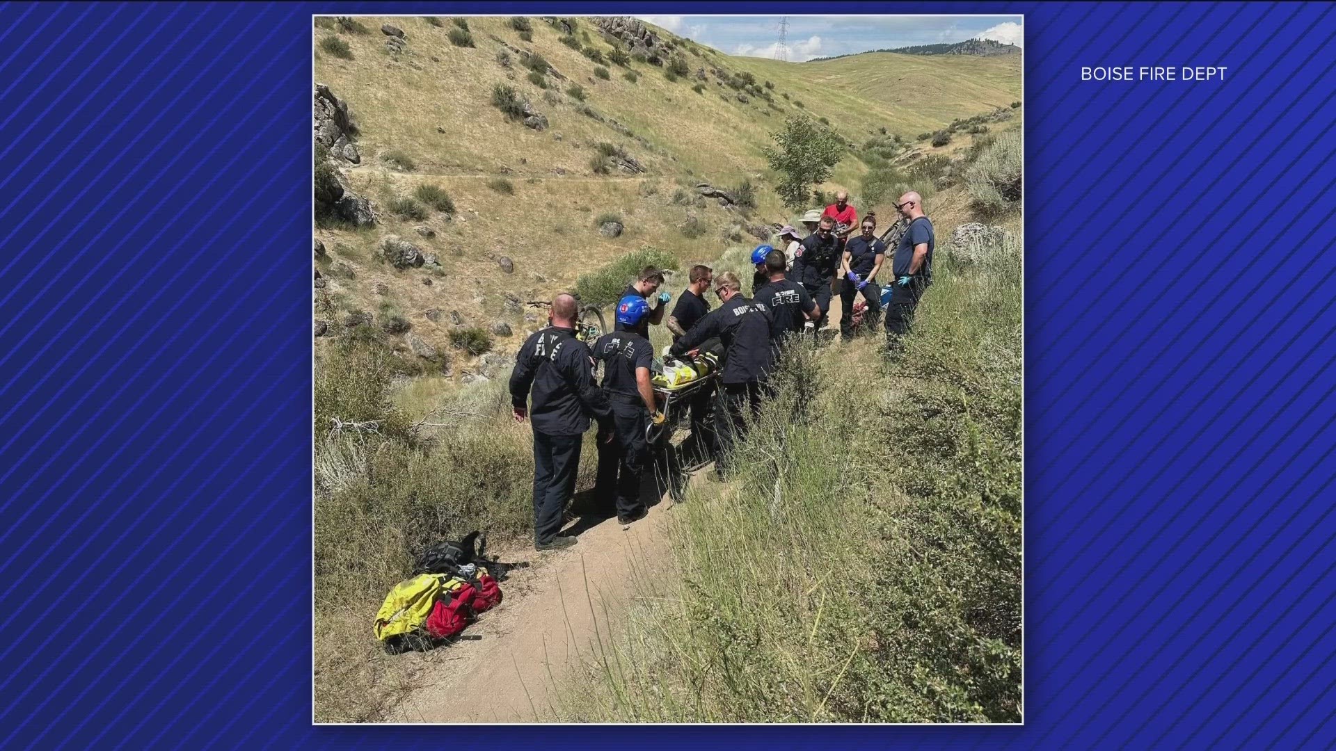 Mountain biker rescued after crash down embankment in Boise Foothills ...