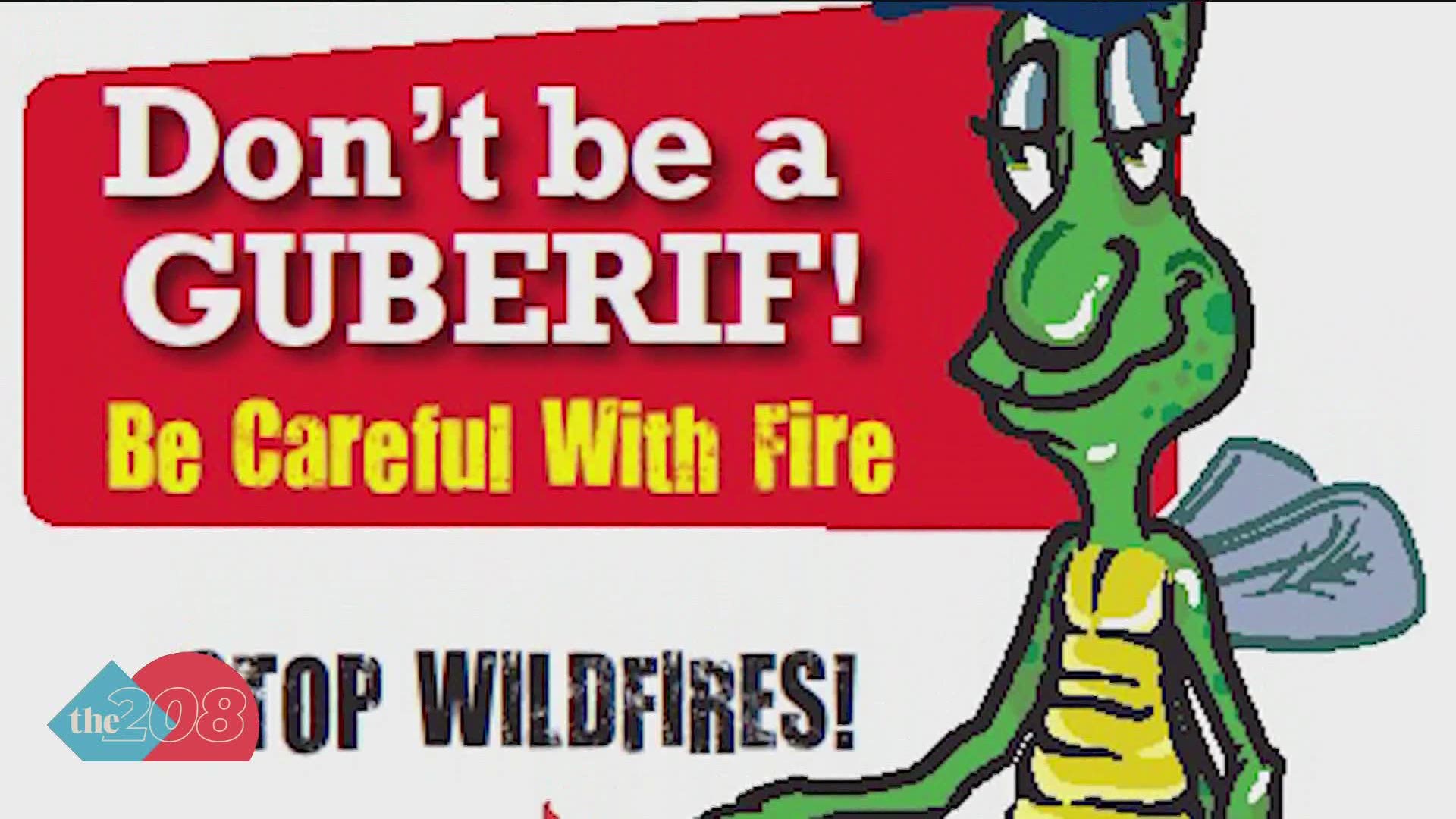 Guberif is firebug spelled backwards. It is a character from a 1950s campaign to keep Idaho's forests green.