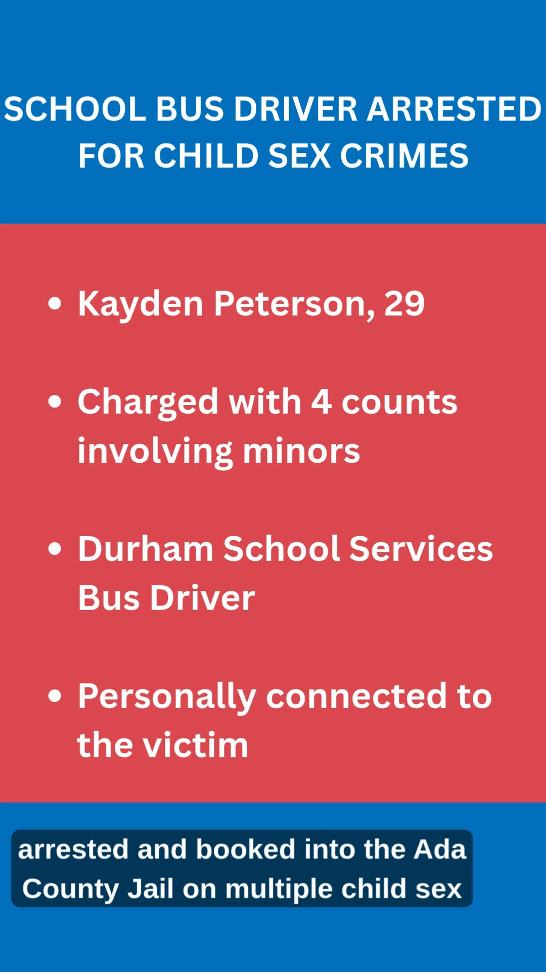 Boise school bus driver arrested on child sex abuse charges | ktvb.com