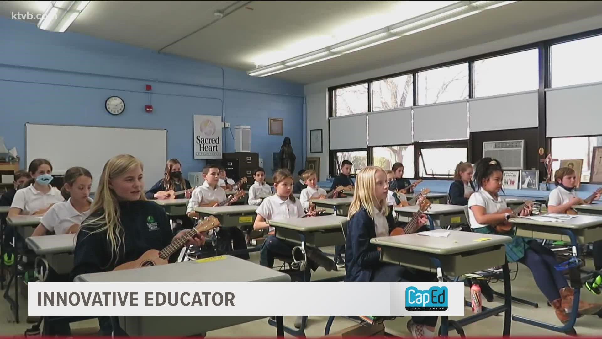 Kathy Bailey believes learning to play the ukulele could lead her students into a lifelong passion for music.