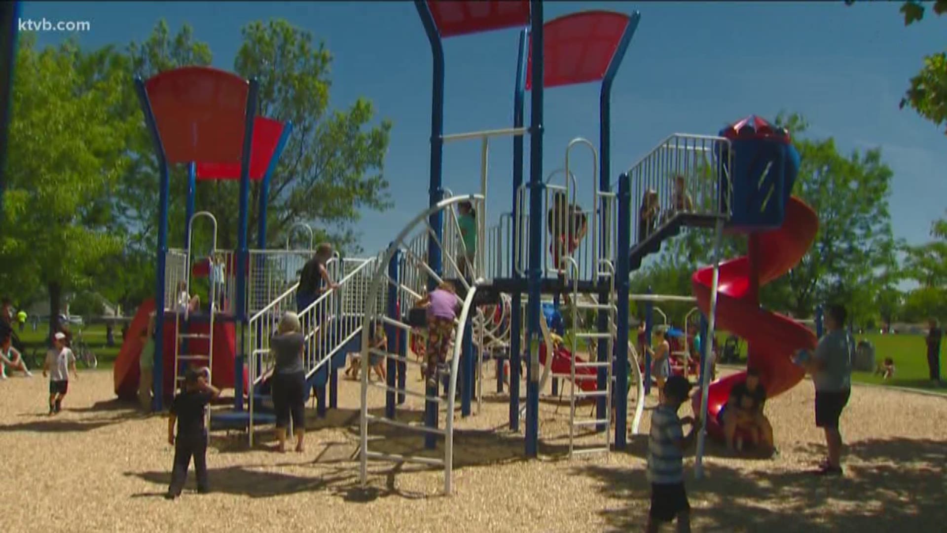The new playground replaces an outdated one in Liberty Park.