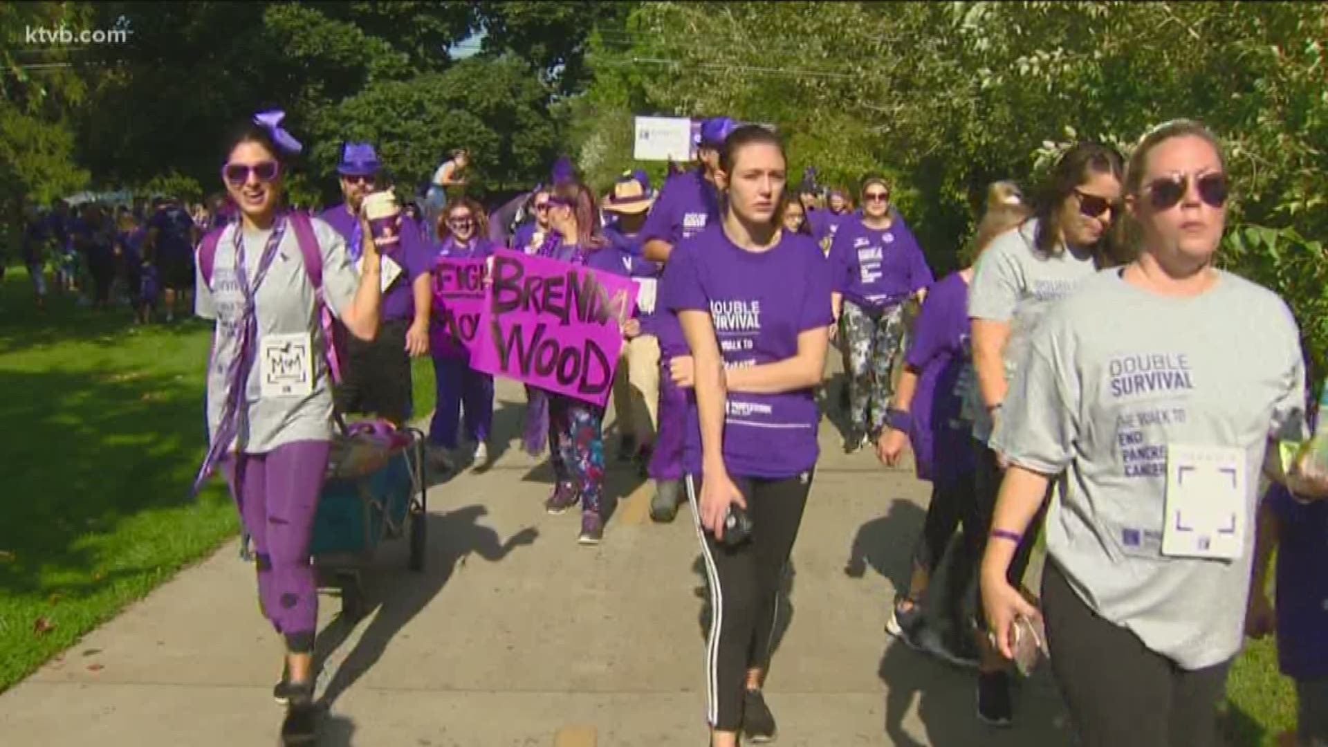 More than 800 people raise about $88,000 in Ann Morrison Park for pancreatic cancer research. Organizers for the ninth annual Purple Stride 5K say they're happy to see a bigger turn out this year, but it's also sad because everyone at the 5K has been affected by the disease.