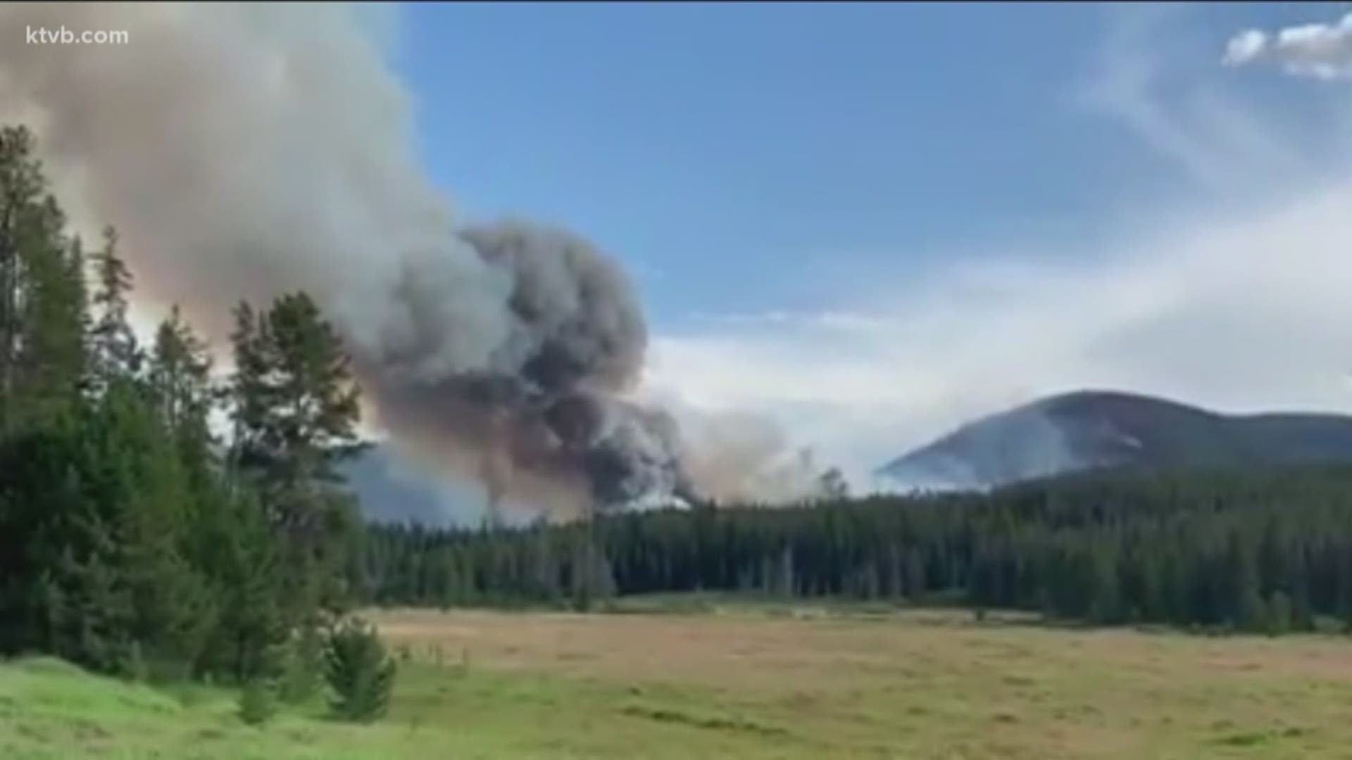 The fire became more active Tuesday evening, and the owner of Burgdorf Hot Springs told KTVB they will likely have to evacuate on Wednesday.