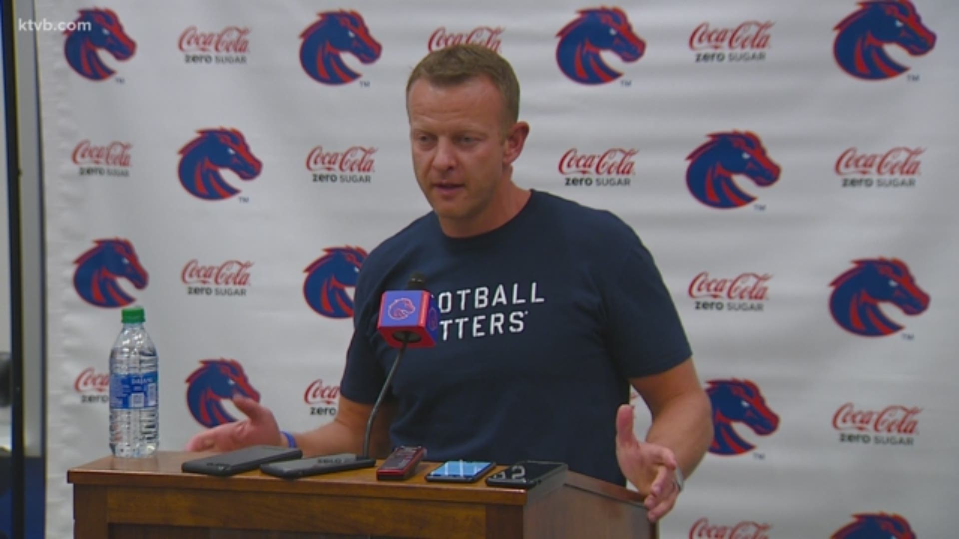 Boise State coach Bryan Harsin explains his offensive philosophy and how both players and coaches are being held accountable to the offense's troubles.