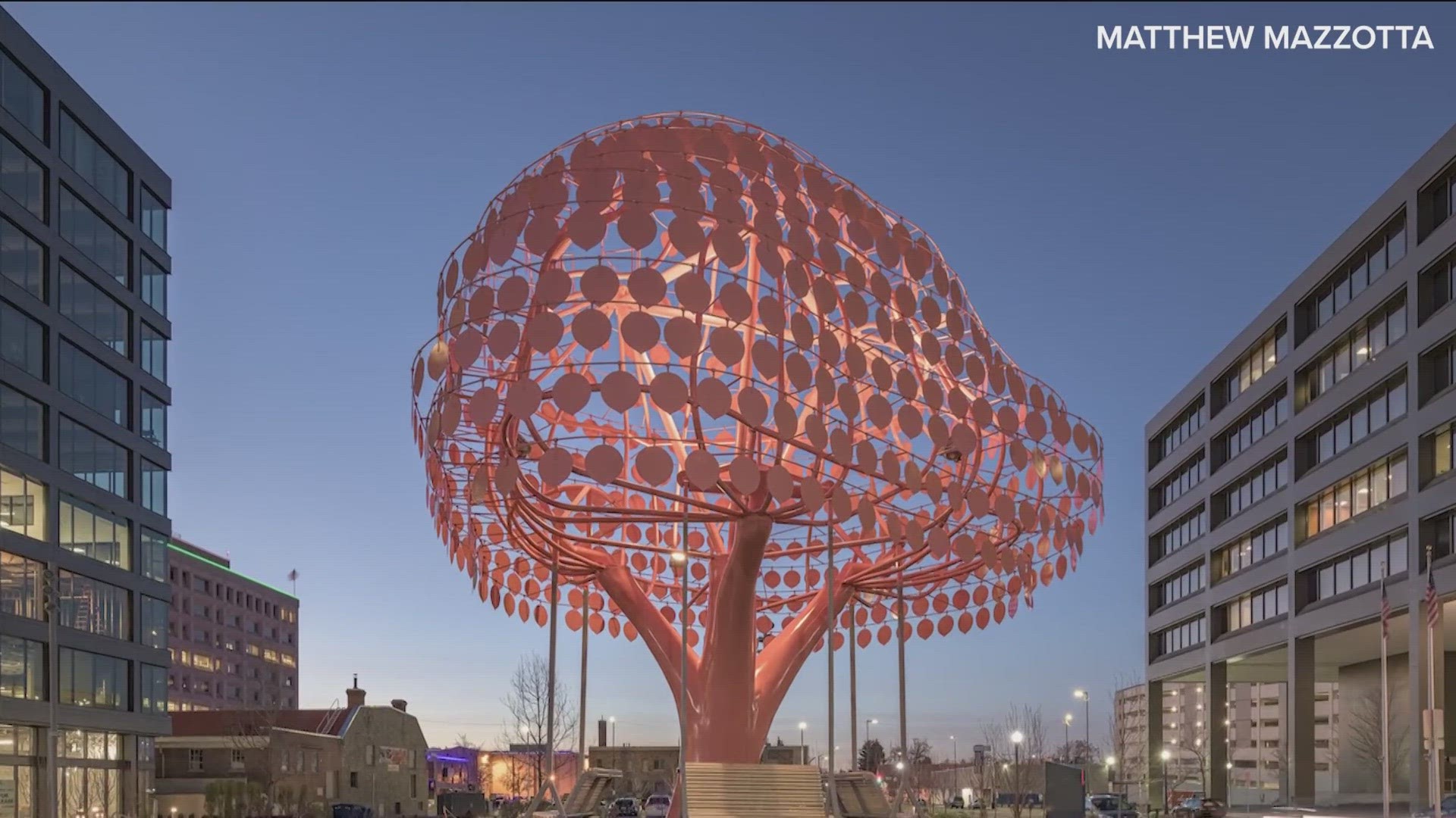 Artist Matthew Mazzotta's iconic pink tree at Cherie Buckner Webb Park in Boise is up for a CODA award - joining 100 other pieces of art from around the world.