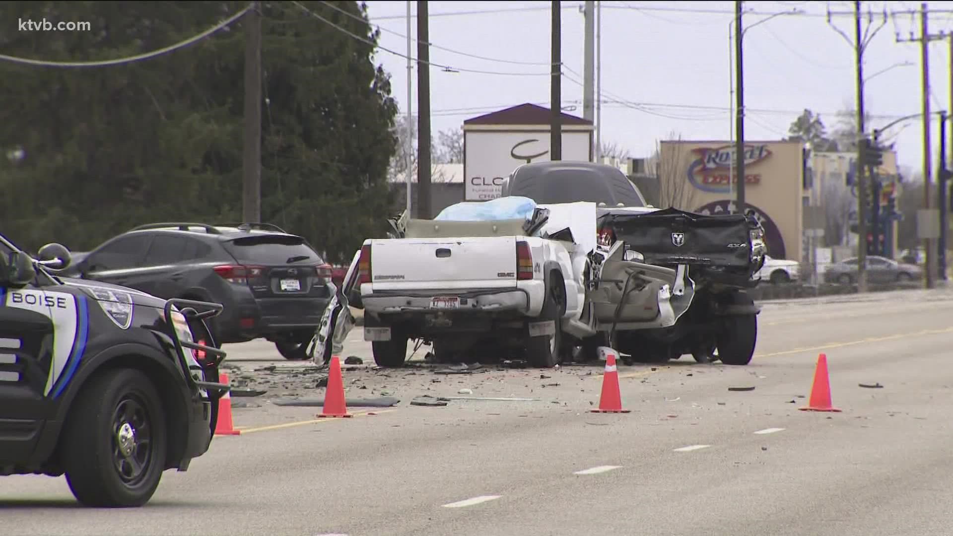 Boise Police report "significant injuries" in the crash, which occurred Tuesday afternoon near Cloverdale Road.
