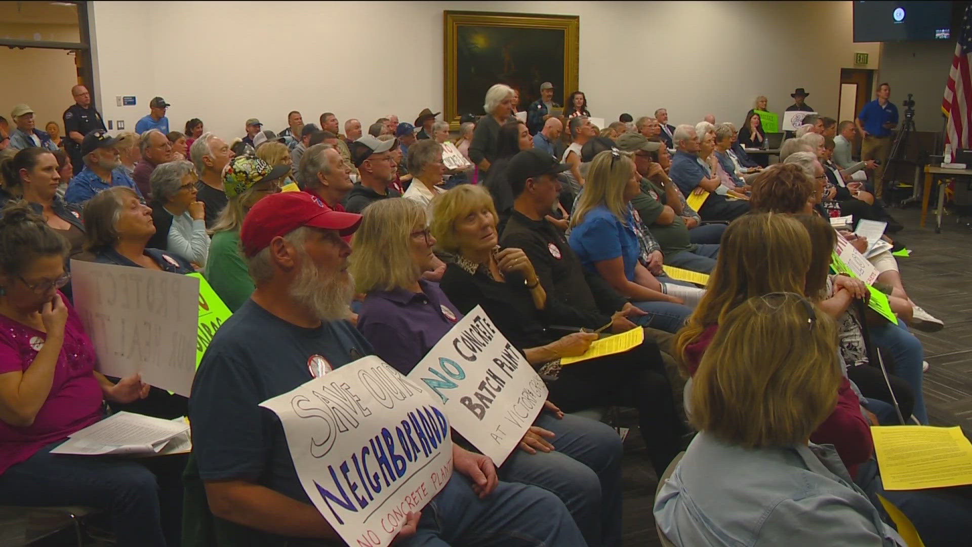 The community testified against the plant, people cheered when the motion went through.