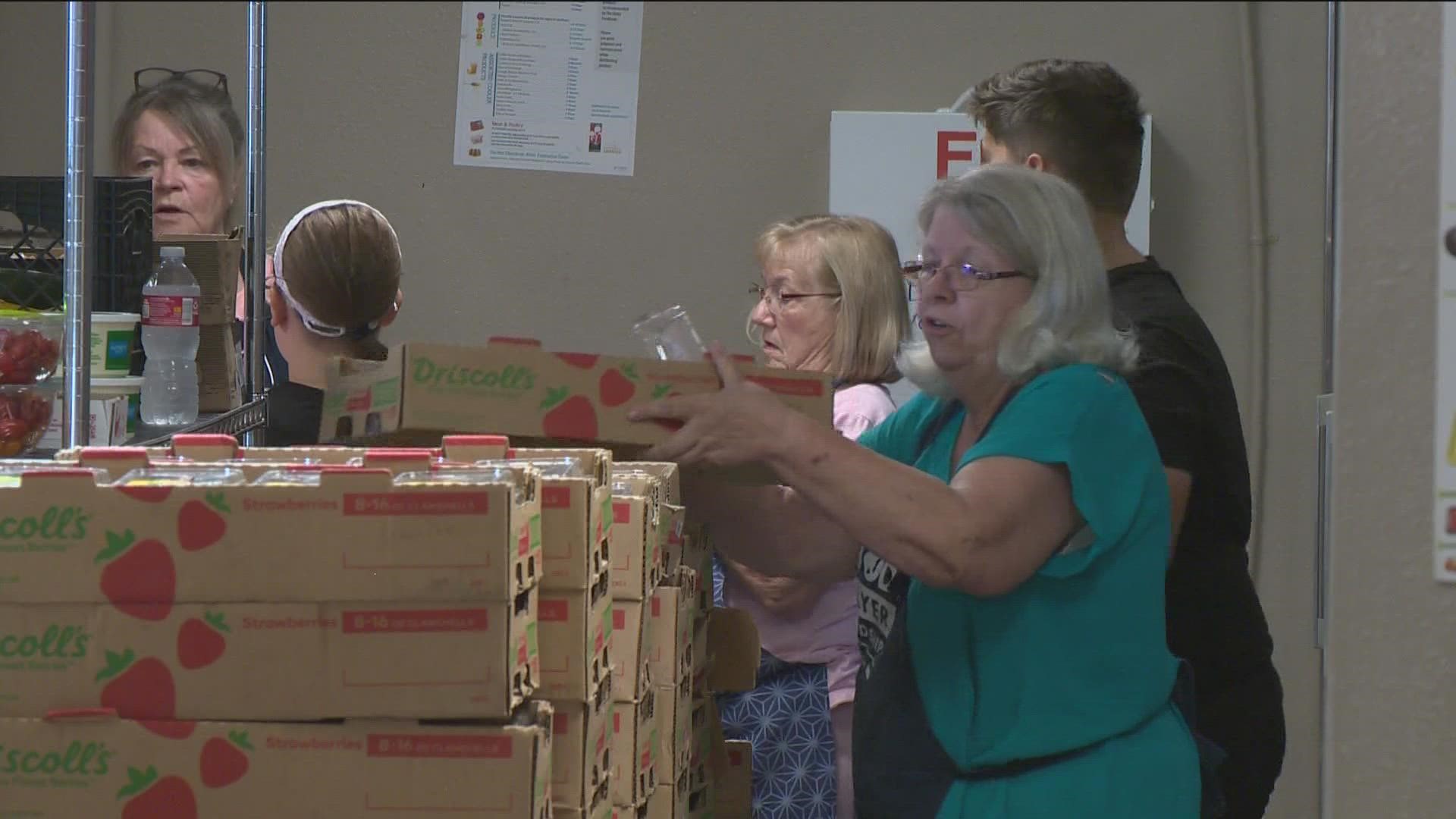 Meridian Foodbank Executive Director, Dan Clark, said they went from serving about 2,800 people each month to 4,200 in one year.