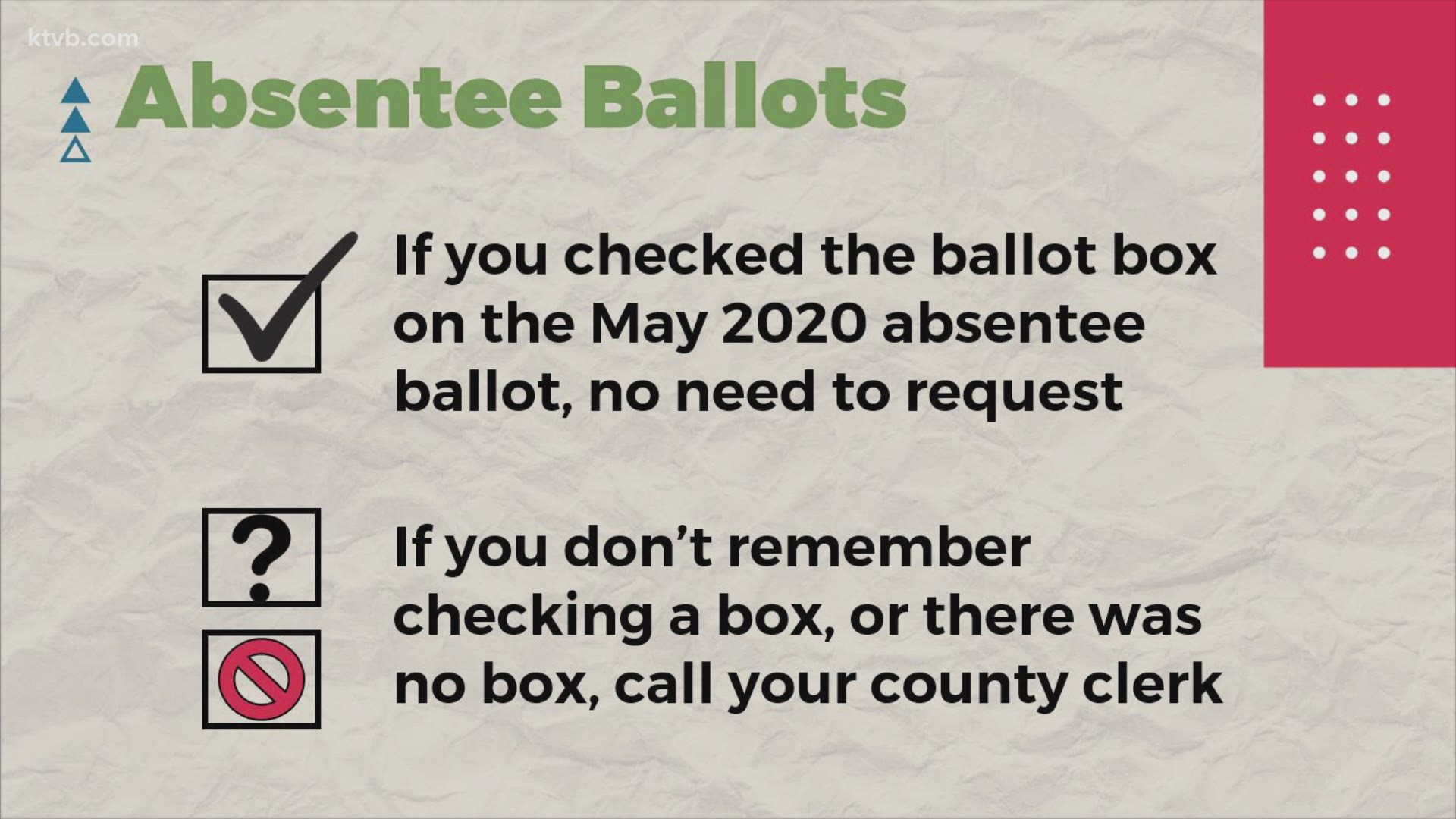 With the elections just a few weeks away, we are getting questions about voting absentee and we spoke with a local official to clarify the process.