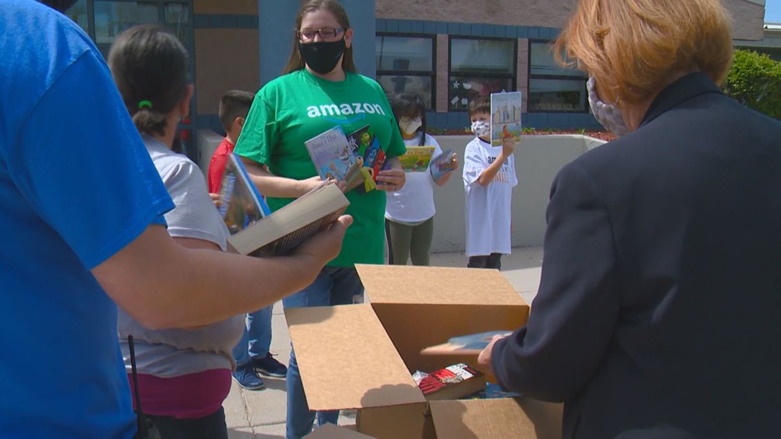 Amazon donates more than 1,500 books to Nampa school