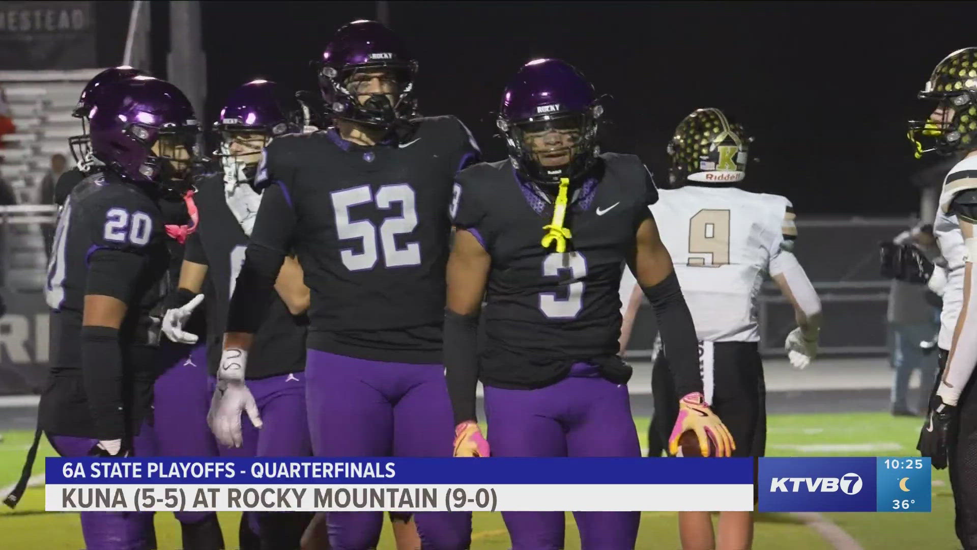 Rocky Mountain (10-0) impressed in its 2024 postseason debut Friday night, securing a 35-7 win over Kuna (5-6) and a spot in the 6A state semifinals. 