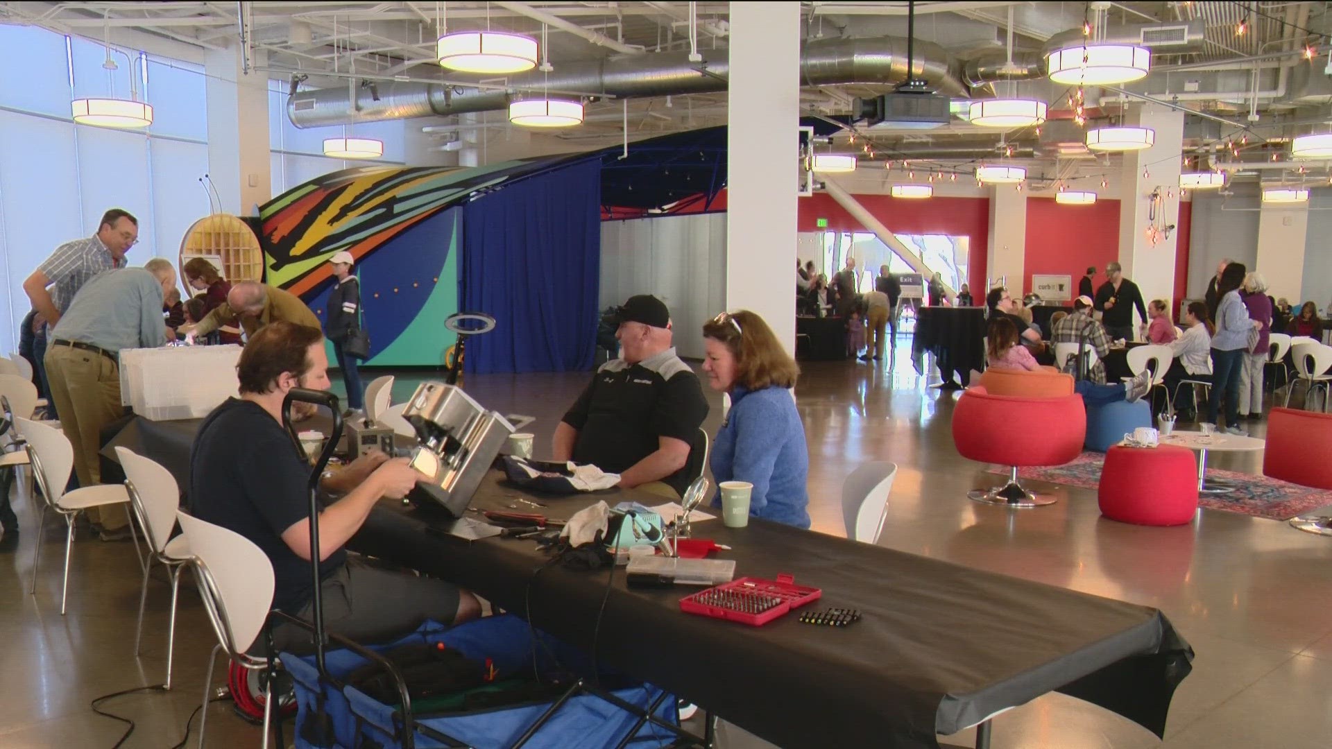 "Repair Cafe" is an international movement where community members help each other fix things. KTVB Photojournalist John Mark Krum dropped by for third annual event.