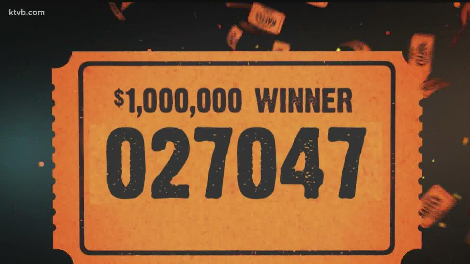 According to the Idaho Lottery, the winning ticket was sold at a retail location in Blaine County. The $1 million winning number is 027047.