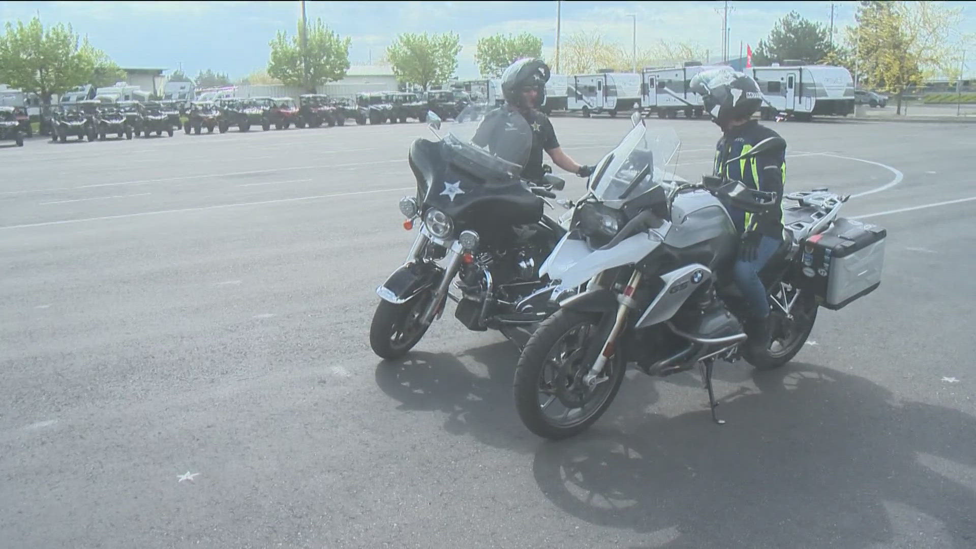 Several agencies gathered in Boise on Wednesday to promote motorcycle safety and spread awareness ahead of Saturday's escorted group ride.