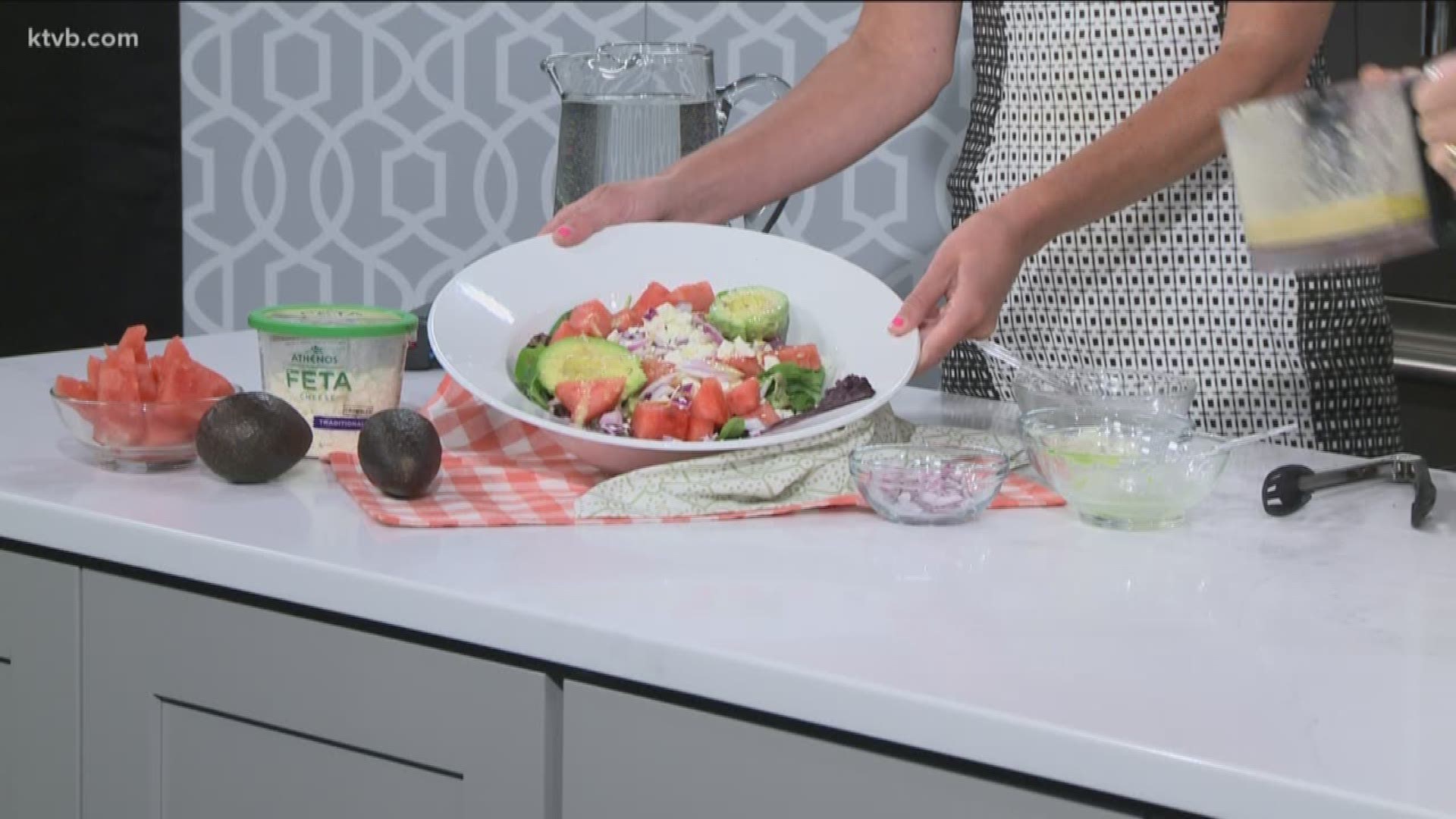 Dietitian Karen Mangum shows us how to prepare this refreshing recipe to help you stay hydrated.