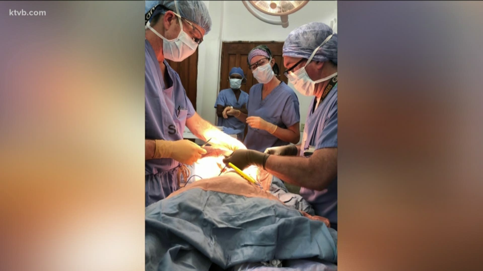 The couples were part of a team that performed nearly 50 surgeries in a week.