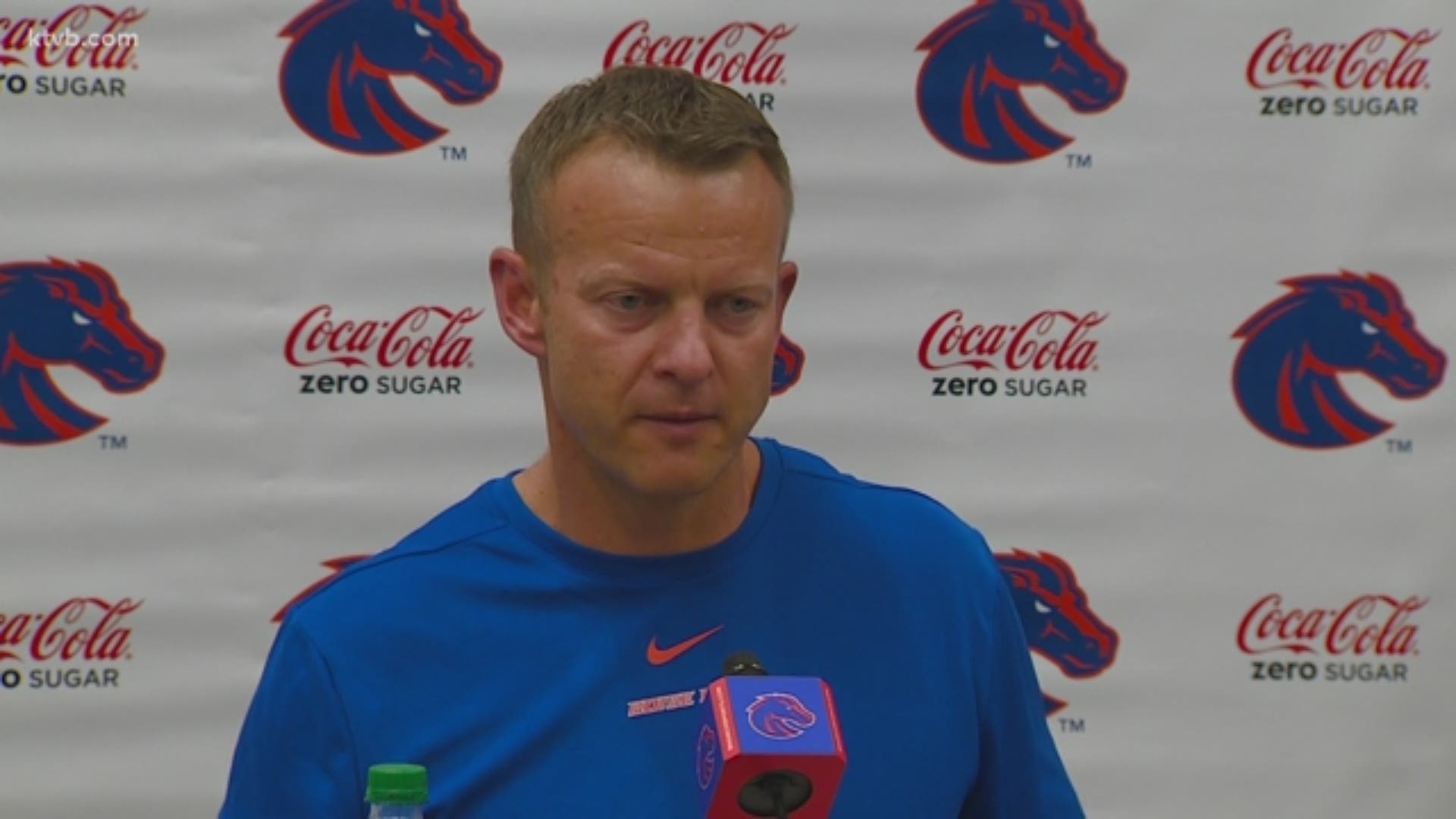 In his weekly news conference, ahead of the Wyoming Cowboys game, Coach Harsin talks about what it's like for freshman players to adjust to life on the team.
