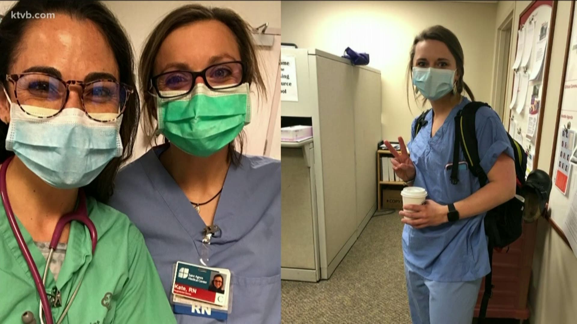 Seven nurses from Saint Alphonsus in Boise are providing extra aid to hospitals in California and Michigan during the COVID-19 pandemic.