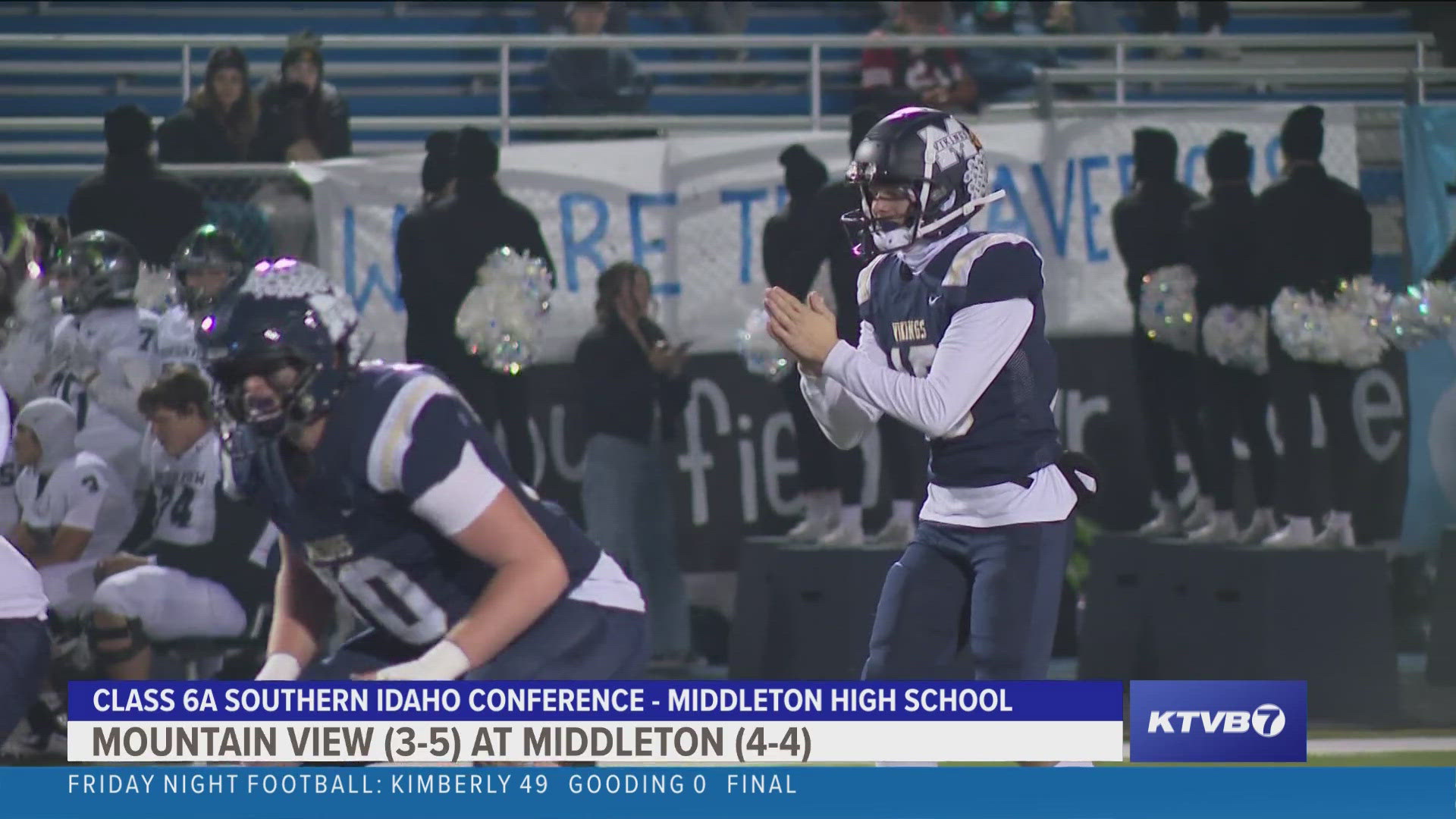 Middleton (5-4) secured a spot in the state playoffs and a first round home game with a 17-14 win over Mountain View (3-6) on Friday night.