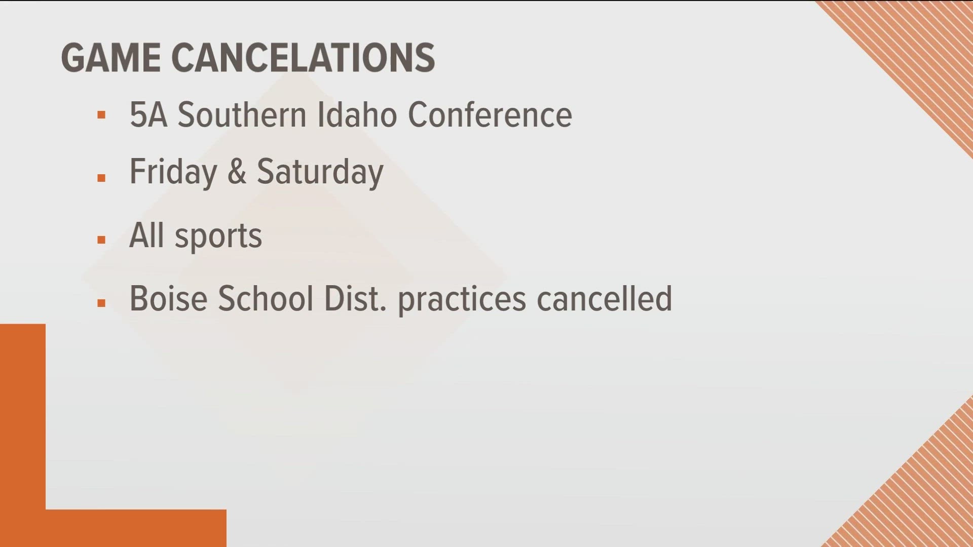 All Games And Activities Cancelled For Boise Schools Ktvb all-games-and-activities-cancelled-for-boise-schools-ktvb