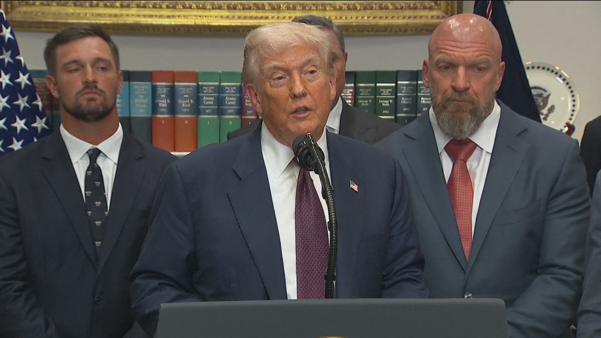 Overnight, the president slapped a 15% tariff on South Korea goods and several other countries. 