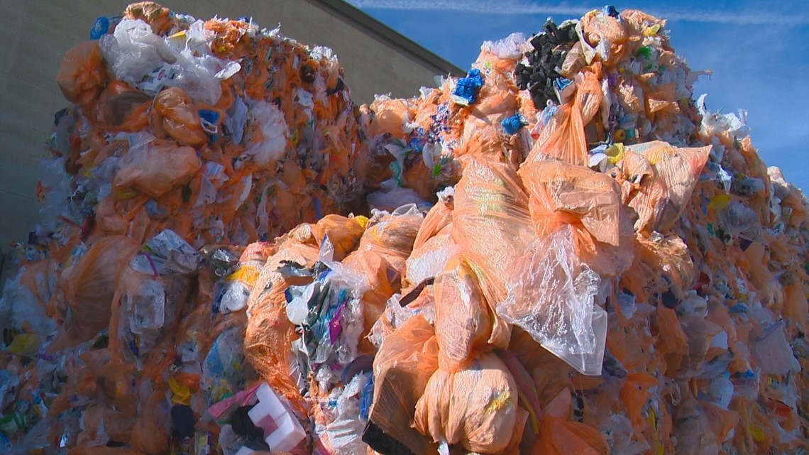 Orange Hefty Energy Bags piling up in Boise instead of being