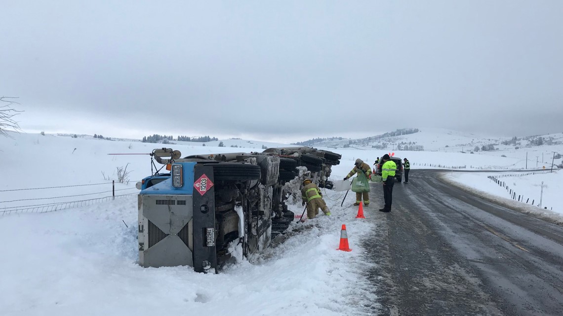 Police look for second vehicle in truck crash, diesel spill near