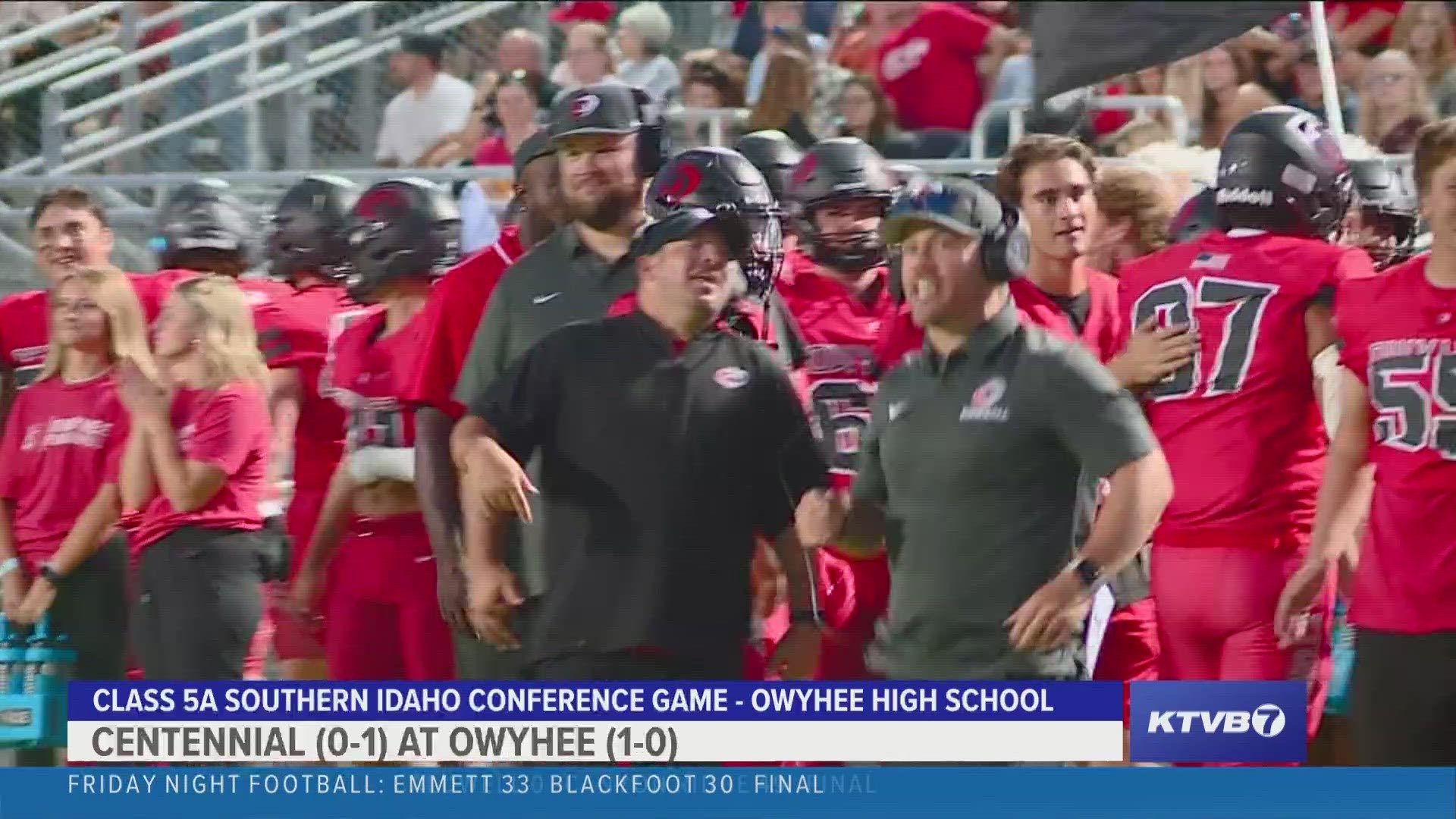 In their first home game of the season, the Owyhee Storm take down the Centennial Patriots 38-8.