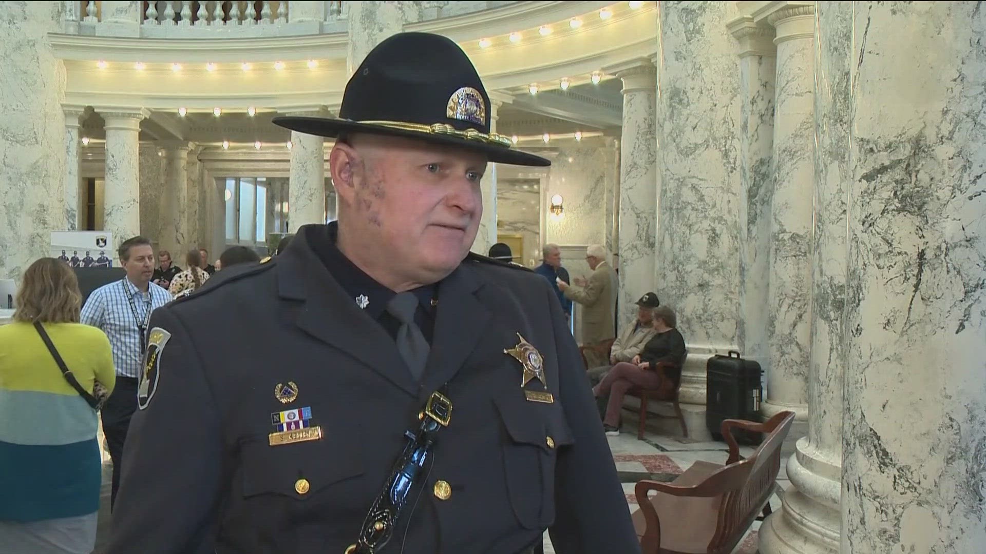 ISP held a celebration at the Idaho State Capitol honoring those who served and shared plans for the future.