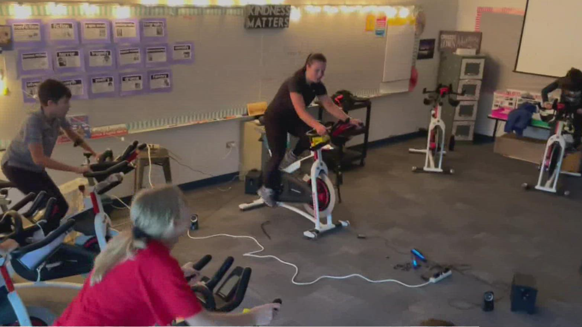 Three teachers at Payette Lakes Middle School teamed up to get 20 spin bikes to help their students focus.