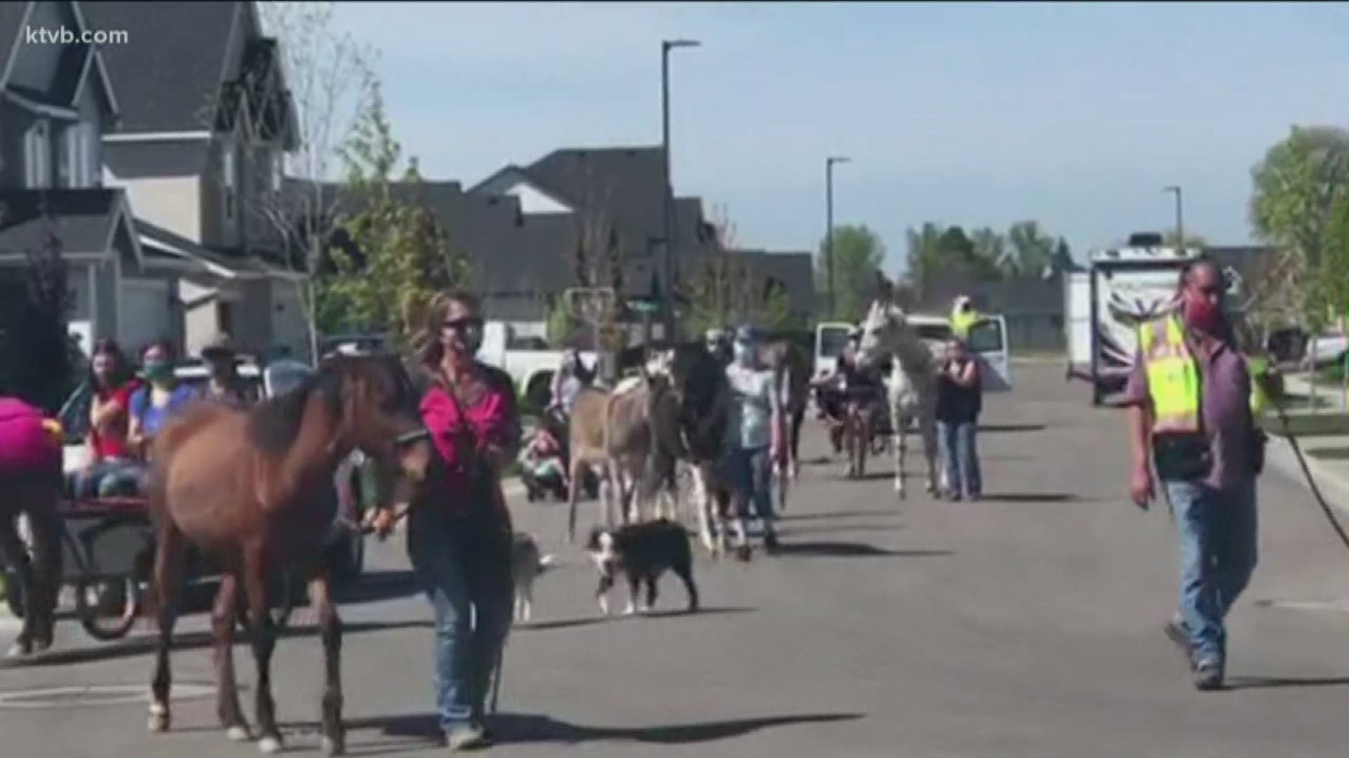 A group of volunteers organized an animal parade to march down the streets of some Treasure Valley neighborhoods, all while collecting food donations.
